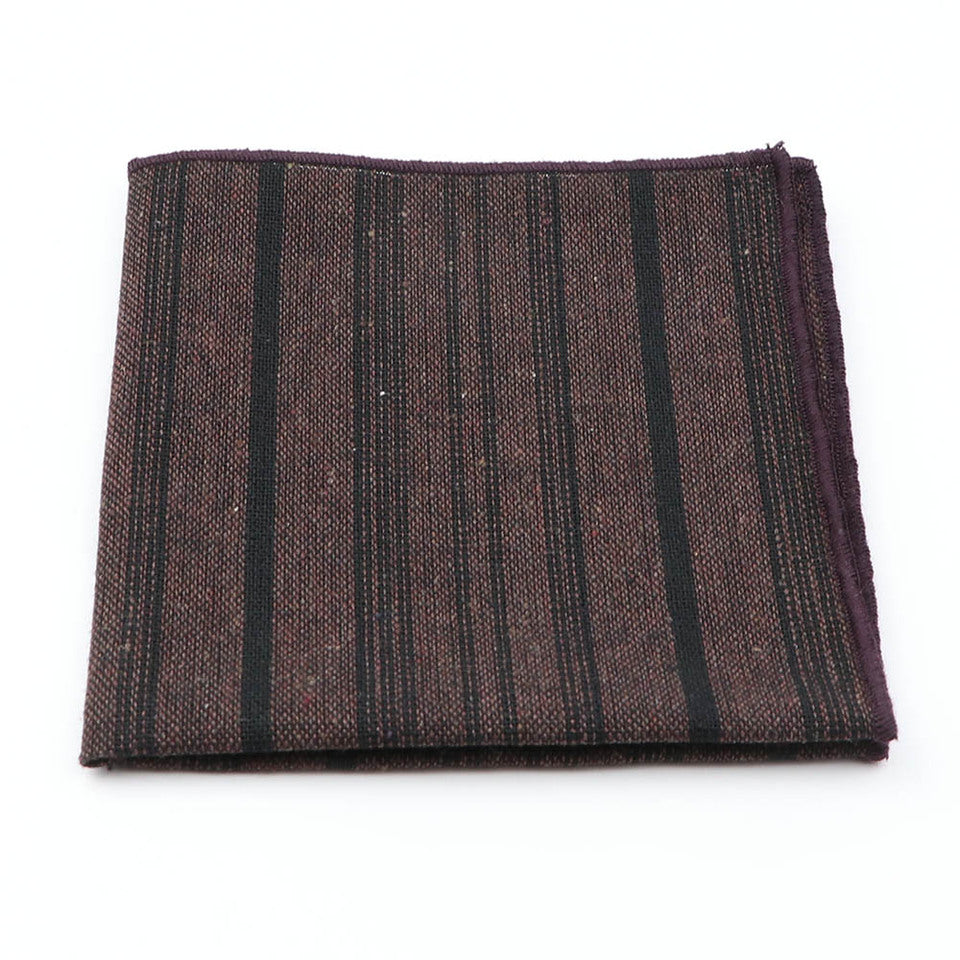 High Quality Hankerchief Scarves Brown Plaid Striped Business Suit Hankies Cotton Casual Men's Grey Pocket Square Handkerchiefs