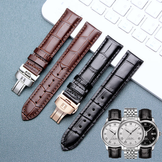 Substitute Tianzhao leather strap T41 1853 Liloc t035 first layer calfskin leather watch strap