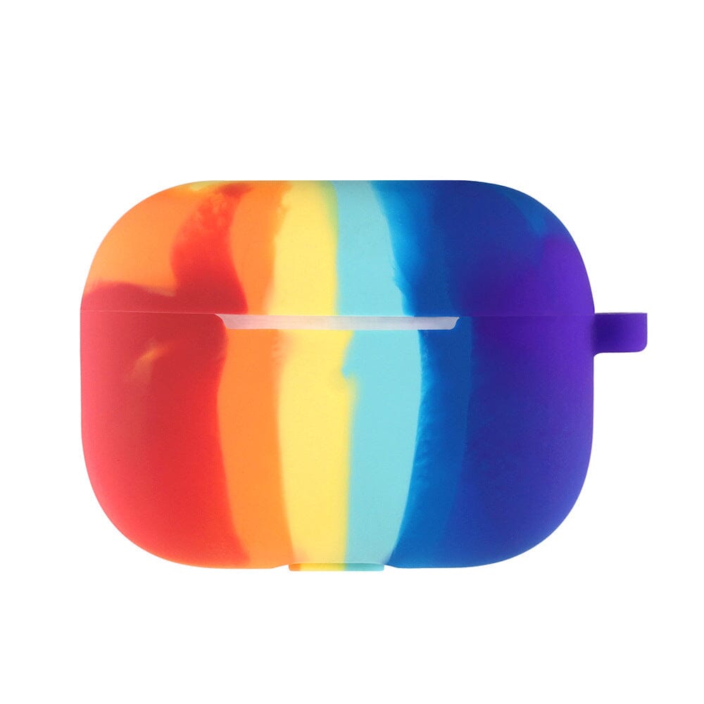 Suitable for Airpods1/2 Apple 3rd generation bluetooth earphone sleeve rainbow silicone sleeve Siamese earphone sleeve mountaineering buckle