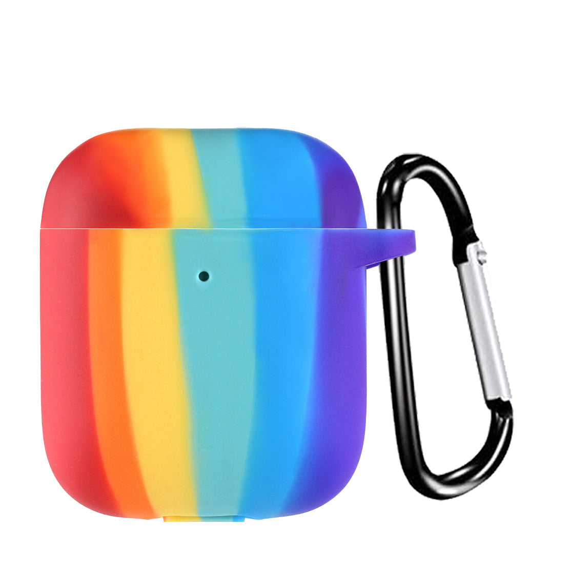 Suitable for Airpods1/2 Apple 3rd generation bluetooth earphone sleeve rainbow silicone sleeve Siamese earphone sleeve mountaineering buckle