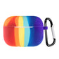 Suitable for Airpods1/2 Apple 3rd generation bluetooth earphone sleeve rainbow silicone sleeve Siamese earphone sleeve mountaineering buckle