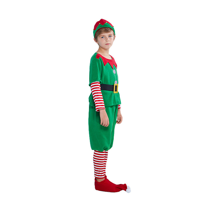 Source manufacturers of a cross-border Christmas holiday clothing children's Christmas elves 6 set wholesale spot