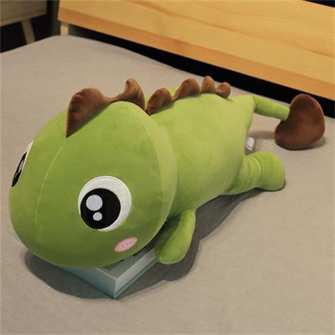 Cute dinosaur plush toy big doll bed sleeping with legs super soft girl pillow doll rag doll strip