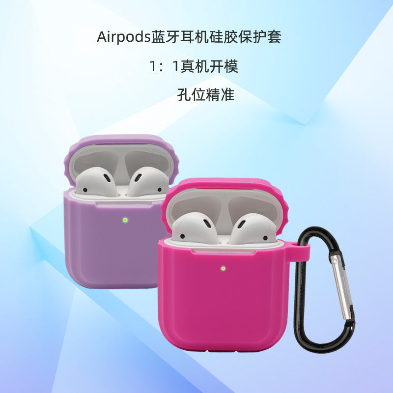 Simple autumn and winter striped wind earphone sleeve suitable for Apple AirPods1/2 bluetooth earphone protective sleeve pro3 silicone