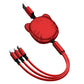 5A tiger head super fast charging telescopic data cable one for three creative mobile phone three-in-one charging cable year of the tiger gift