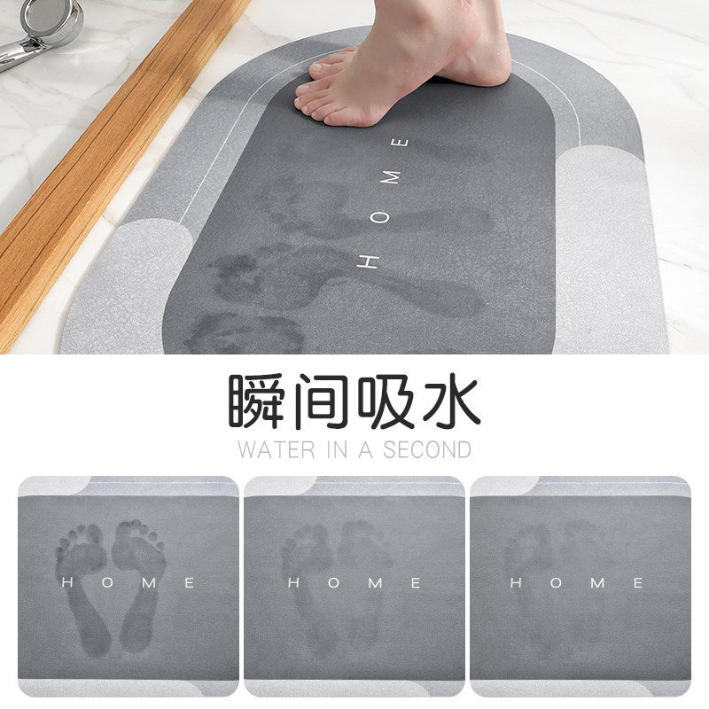 Diatom mud absorbent pad non-slip soft cushion bathroom floor mat entrance door washstand foot pad bathroom quick-drying door mat