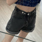 FTLZZ New Summer Women High Waist Button Wigh Leg Jeans Shorts Casual Female Loose Fit Blue Denim Shorts