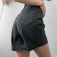 FTLZZ New Summer Women High Waist Button Wigh Leg Jeans Shorts Casual Female Loose Fit Blue Denim Shorts