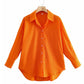 Zevity New Women Simply Candy COlor Single Breasted Poplin Shirts Office Lady Long Sleeve Blouse Roupas Chic Chemise Tops LS9114