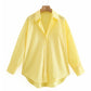 Zevity New Women Simply Candy COlor Single Breasted Poplin Shirts Office Lady Long Sleeve Blouse Roupas Chic Chemise Tops LS9114