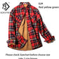 Velvet Thick Warm Women&#39;s Plaid Shirt Female Long Sleeve Tops M-5XL Winter Fleece Casual Check Blouse Autumn Clothes T77710A from inkedbutterfly