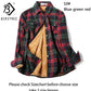 Velvet Thick Warm Women&#39;s Plaid Shirt Female Long Sleeve Tops M-5XL Winter Fleece Casual Check Blouse Autumn Clothes T77710A from inkedbutterfly