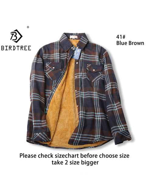 Velvet Thick Warm Women&#39;s Plaid Shirt Female Long Sleeve Tops M-5XL Winter Fleece Casual Check Blouse Autumn Clothes T77710A from inkedbutterfly